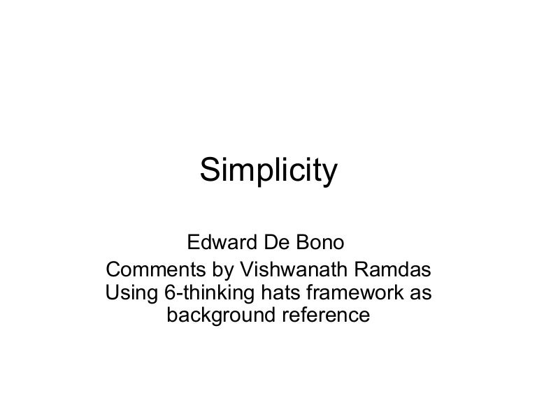 Edward De Bono Thinking Course Pdf